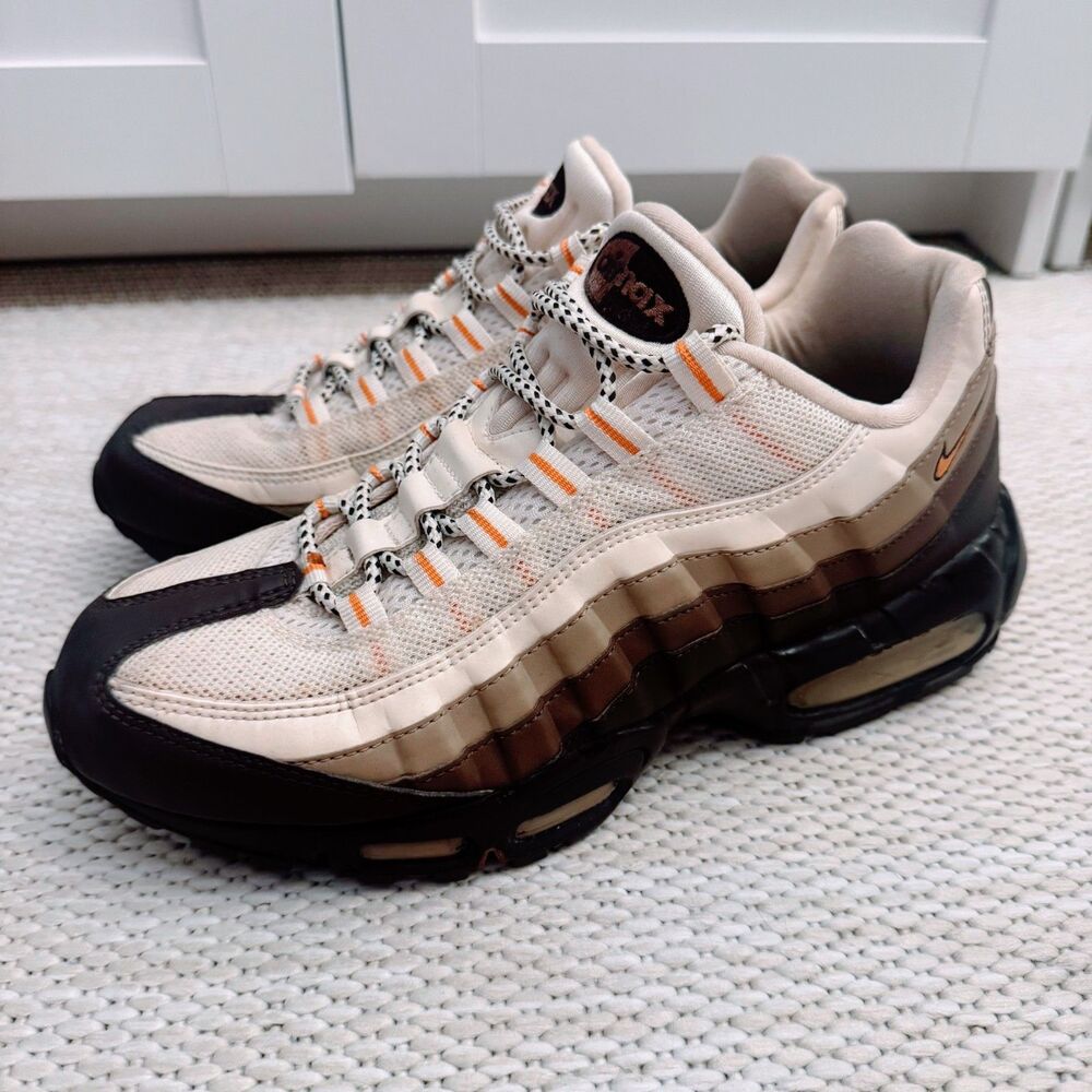 Vintage 2007 Nike Air Max 95 Dark Cinder Shock Orange Men's 8.5 609048-181 Rare